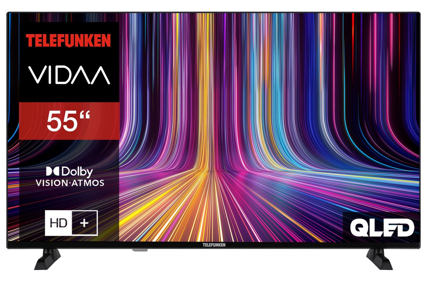 Telefunken QU55VP750S QLED-Fernseher (139 cm/55 Zoll, 4K Ultra HD, VIDAA Smart TV, VIDAA Smart TV, HDR Dolby Vision, Triple-Tuner, 6 Monate HD) von Telefunken