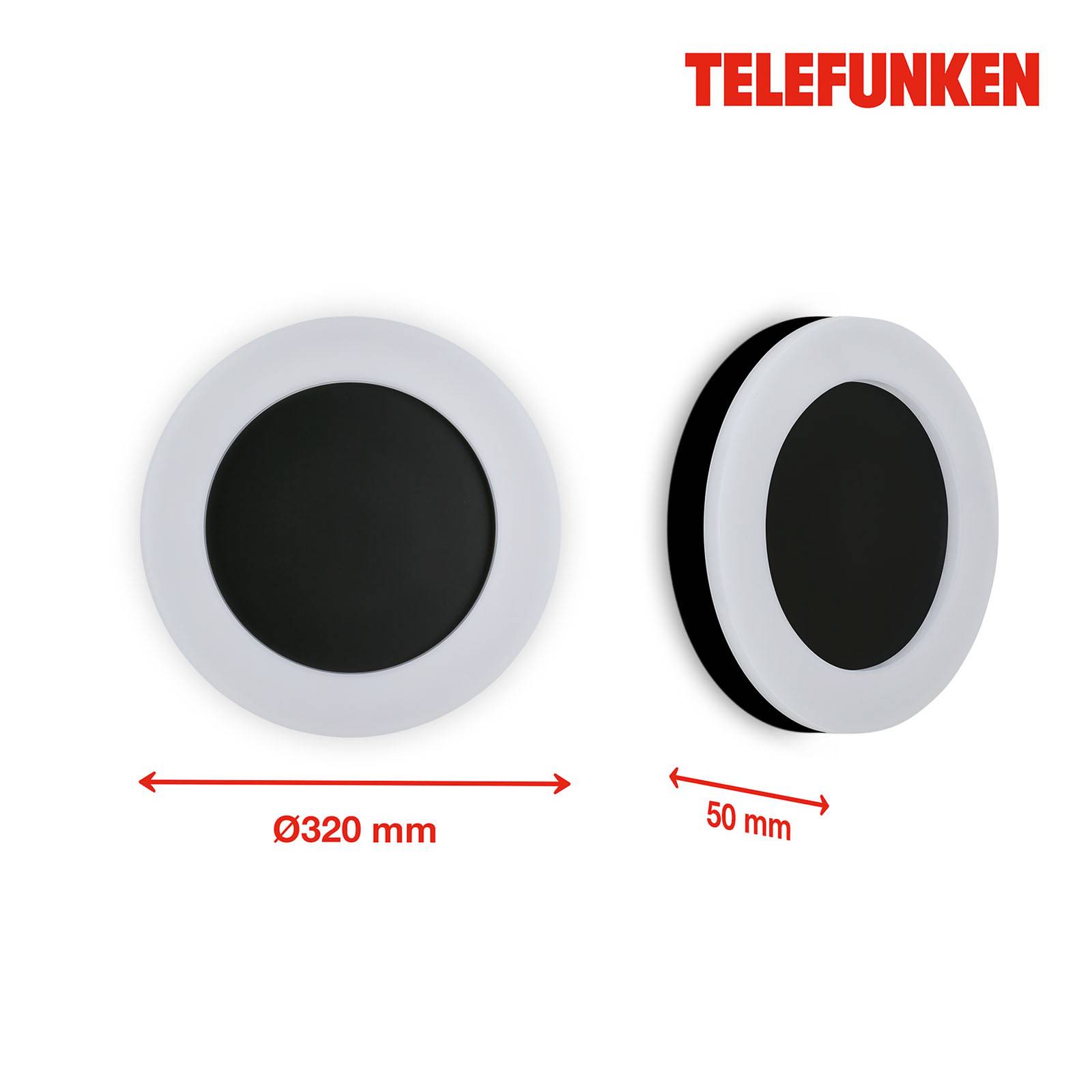 Telefunken Rixi LED-Außenwandleuchte, schwarz von Telefunken