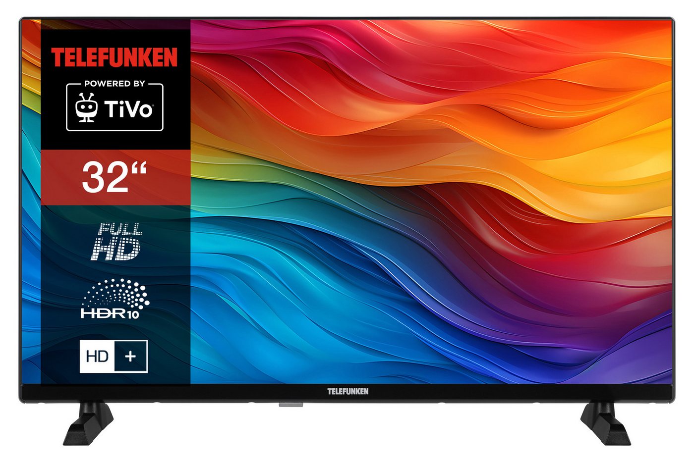 Telefunken XF32TO750S LCD-LED Fernseher (80 cm/32 Zoll, Full HD, TiVo Smart TV, TiVo Smart TV, HDR, Triple-Tuner, Sprachsteuerung, HD+ 6 Monate inkl) von Telefunken