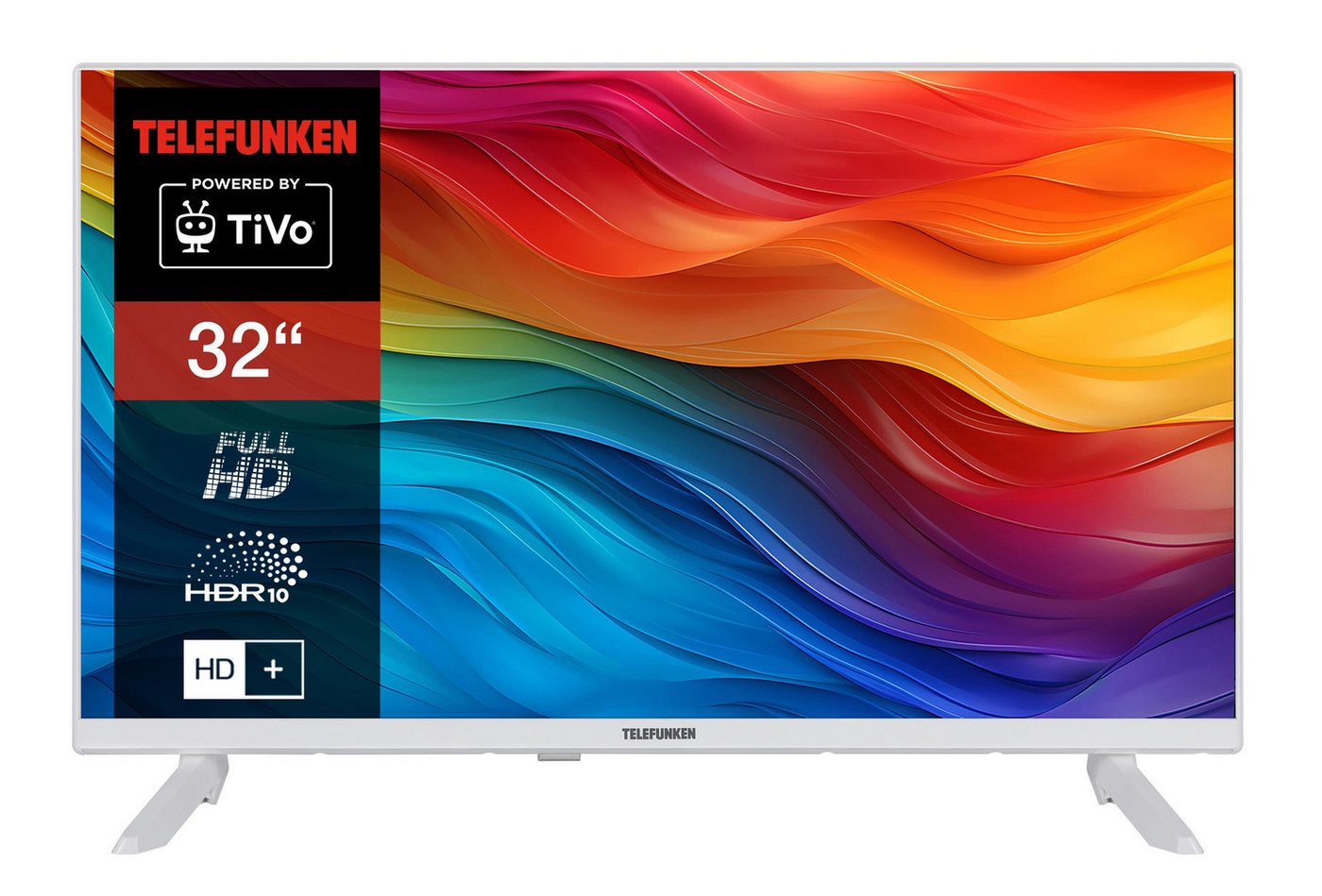 Telefunken XF32TO750S-W LCD-LED Fernseher (80 cm/32 Zoll, Full HD, Smart TV powered by TiVo, Smart TV powered by TiVo, HDR, Triple-Tuner, 6 Monate HD+ inkl) von Telefunken