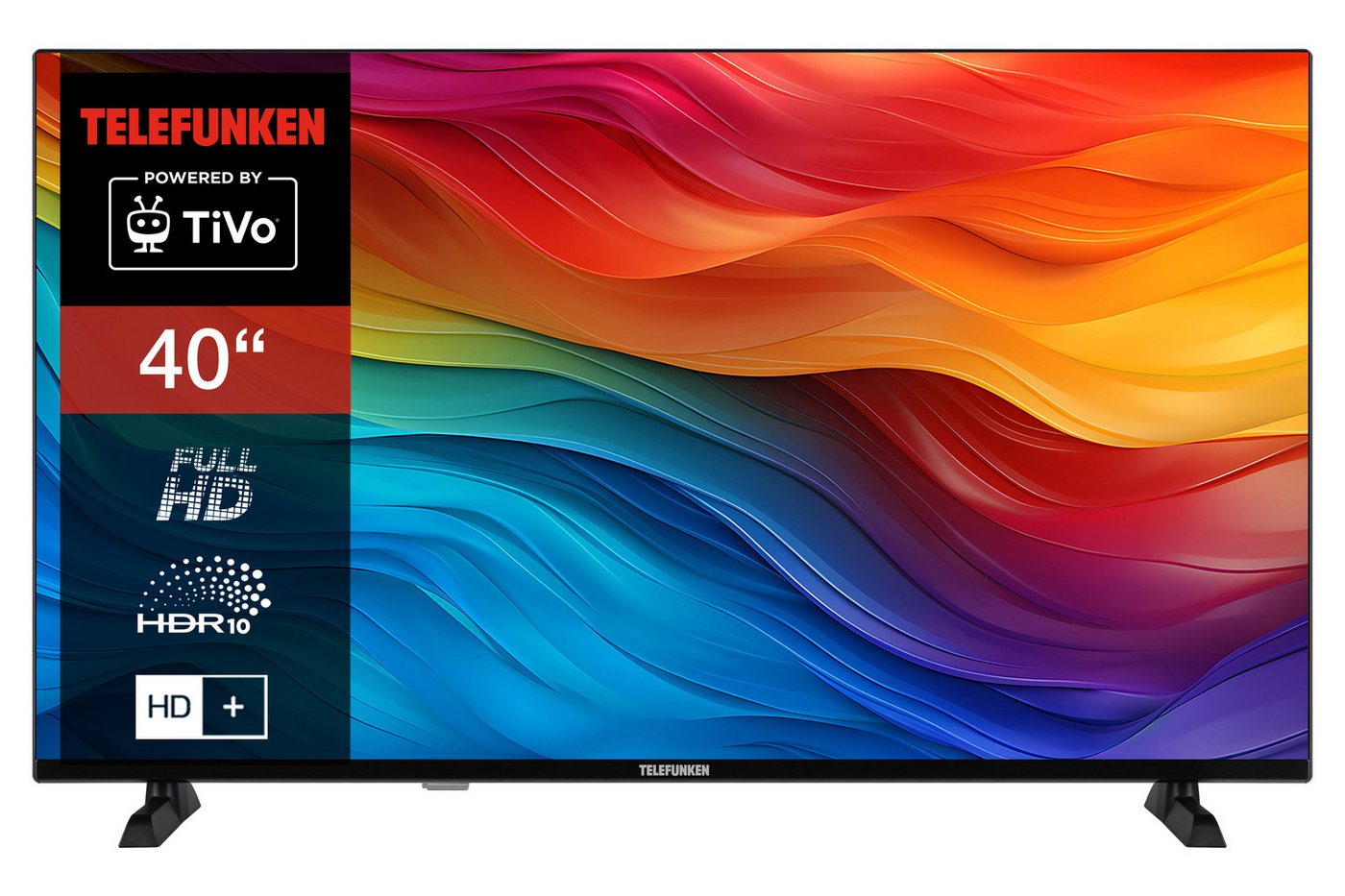 Telefunken XF40TO750S LCD-LED Fernseher (100 cm/40 Zoll, Full HD, TiVo Smart TV, TiVo Smart TV, HDR, Triple-Tuner, Sprachsteuerung, HD+ 6 Monate inkl) von Telefunken