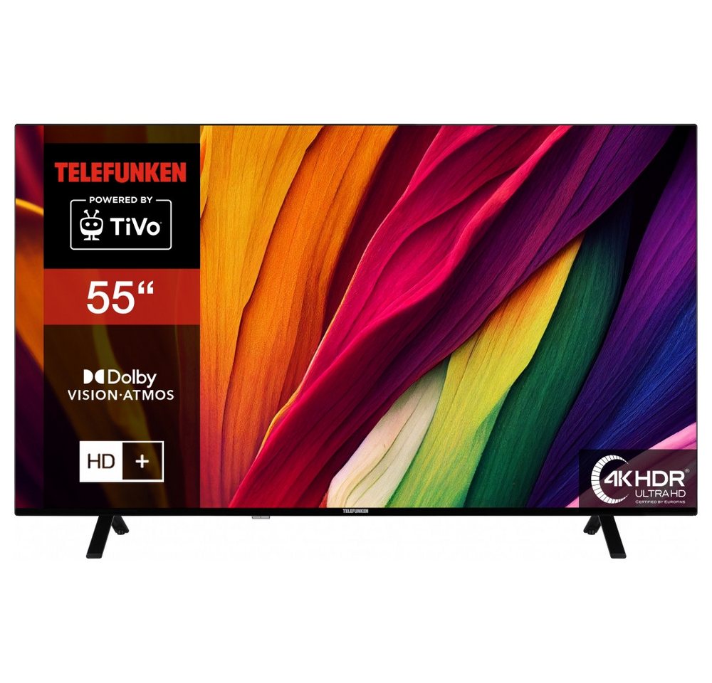 Telefunken XU55TO750S LED-Fernseher (55 Zoll, UltraHD/4K, SmartTV, SmartTV mit TiVo Betriebssystem) von Telefunken