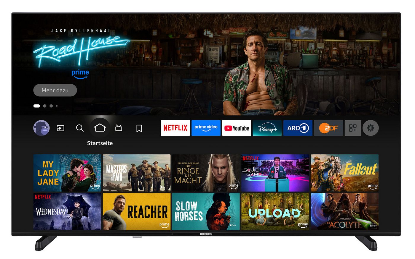 Telefunken XU65FO754S LCD-LED Fernseher (164 cm/65 Zoll, 4K Ultra HD, Fire TV, HDR Dolby Vision, Triple-Tuner, Dolby Atmos) von Telefunken