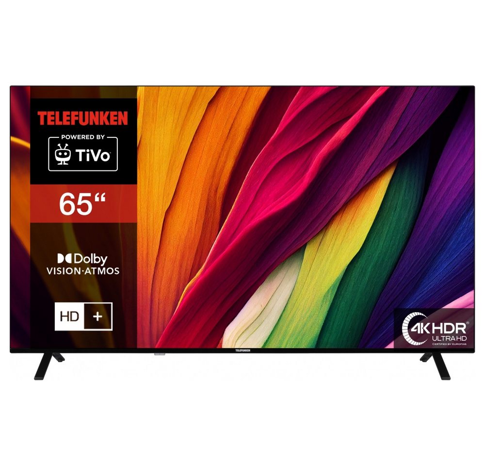 Telefunken XU65TO750S LED-Fernseher (65 Zoll, UltraHD/4K, SmartTV mit TiVo Betriebssystem, SmartTV mit TiVo Betriebssystem) von Telefunken