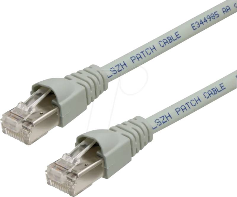 TG 100008028 - Patchkabel RJ45 Cat.6A S/FTP 0,25 m grau von Telegärtner