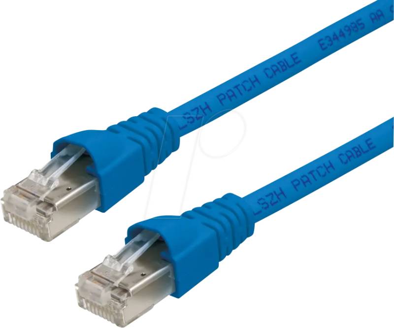 TG 100008646 - Patchkabel RJ45 Cat.6A S/FTP 5 m blau von Telegärtner