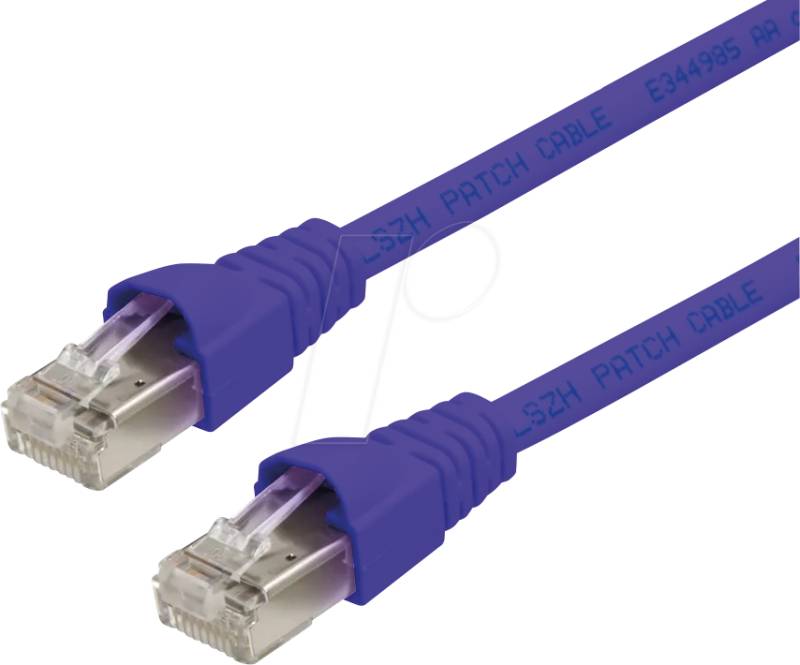 TG 100008685 - Patchkabel RJ45 Cat.6A S/FTP 5 m lila von Telegärtner