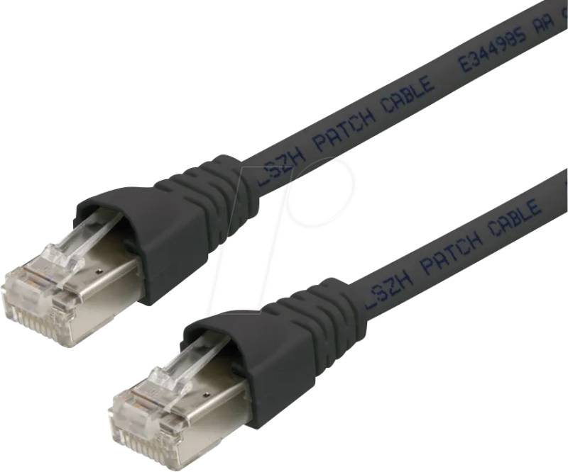 TG 100008831 - Patchkabel RJ45 Cat.6A S/FTP 7,5 m schwarz von Telegärtner
