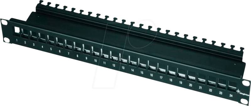 TG H02025A0220 - 19'' Modulträger 1 HE inkl. Kabelabfangung, schwarz von Telegärtner