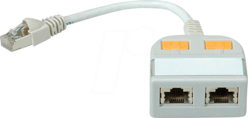 TG J00029A0009 - T-Adapter, Ausgang auf 2x 10Base-T von Telegärtner