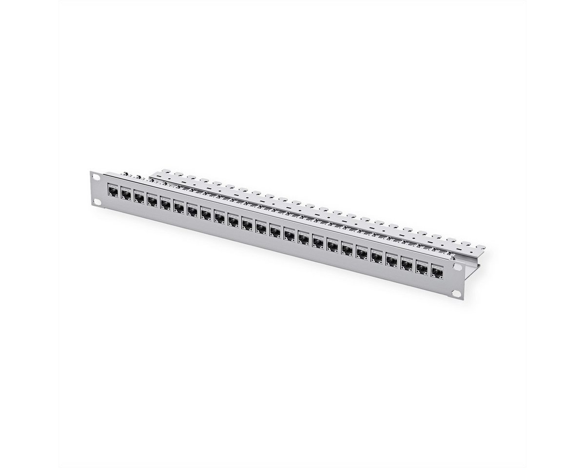 Telegärtner 19"-Modulträger 1 HE Netzwerk-Panel (mit 24 AMJ-SL-Modulen Kat.6A (Class EA) von Telegärtner