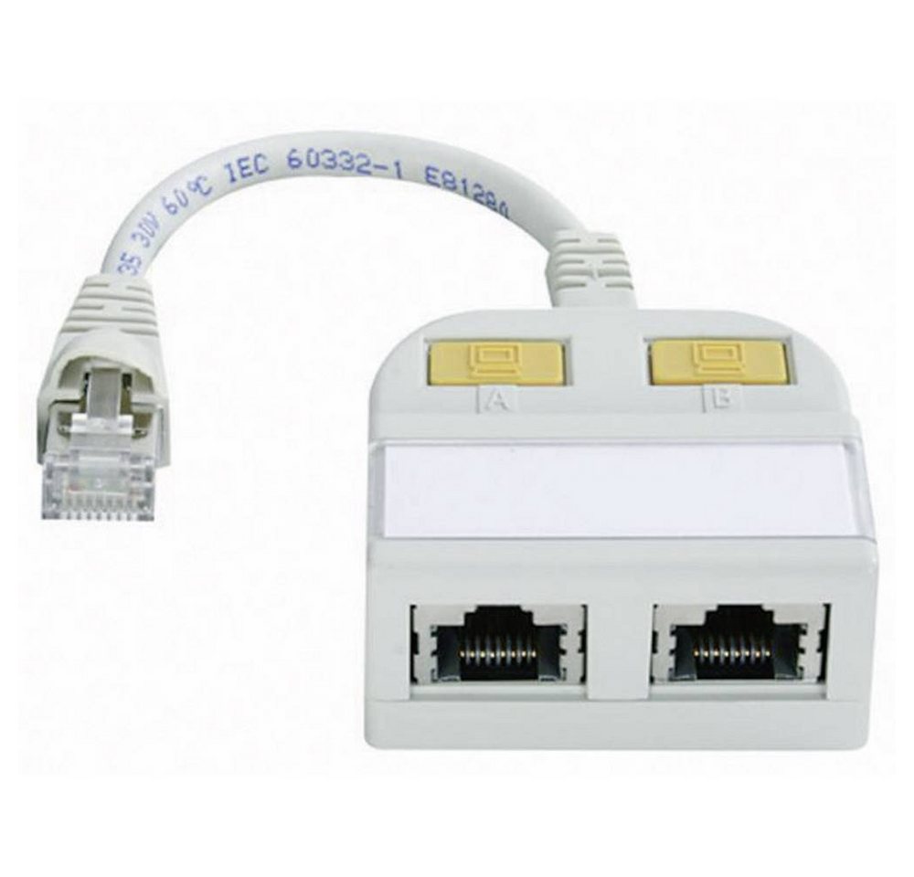 Telegärtner Cable Sharing Adapter 2x RJ-Buchse an RJ-45 Netzwerk-Adapter, Geflechtschirm von Telegärtner