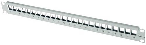 Telegärtner H02025A0197 24 Port Netzwerk-Patchpanel 483mm (19 ) CAT 6a 1 HE Lichtgrau (RAL 7035) von Telegärtner