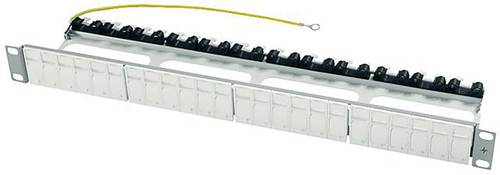 Telegärtner H02025A0234 24 Port Netzwerk-Patchpanel 483mm (19 ) CAT 6a 1 HE Lichtgrau (RAL 7035) von Telegärtner