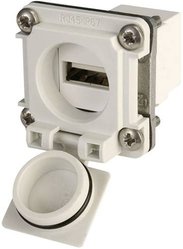 Telegärtner J00020A0480 USB-Flanschset Variante 6 J00020A0480 Kupplung, Einbau Lichtgrau 1St. von Telegärtner