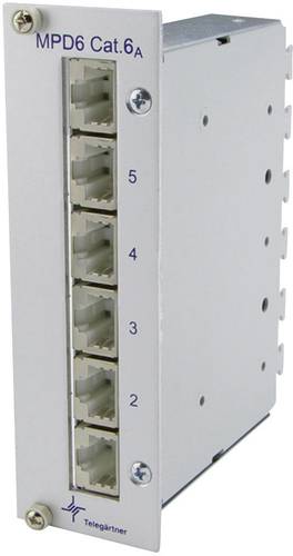Telegärtner J02021A0054 6 Port Netzwerk-Patchpanel CAT 6a 3 HE von Telegärtner