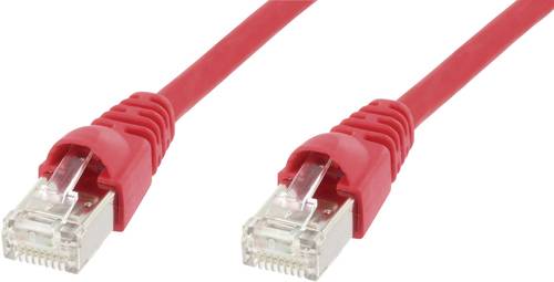 Telegärtner L00000A0074 RJ45 Netzwerkkabel, Patchkabel CAT 6a S/FTP 0.50m Rot Flammwidrig, mit Rast von Telegärtner