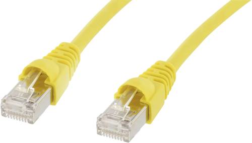 Telegärtner L00000A0076 RJ45 Netzwerkkabel, Patchkabel CAT 6a S/FTP 0.50m Gelb Flammwidrig, mit Ras von Telegärtner