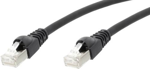 Telegärtner L00001A0089 RJ45 Netzwerkkabel, Patchkabel CAT 6a S/FTP 2.00m Schwarz Flammwidrig, mit von Telegärtner