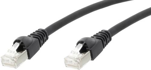 Telegärtner L00006D0100 RJ45 Netzwerkkabel, Patchkabel CAT 5e F/UTP 25.00m Schwarz Flammwidrig, mit von Telegärtner