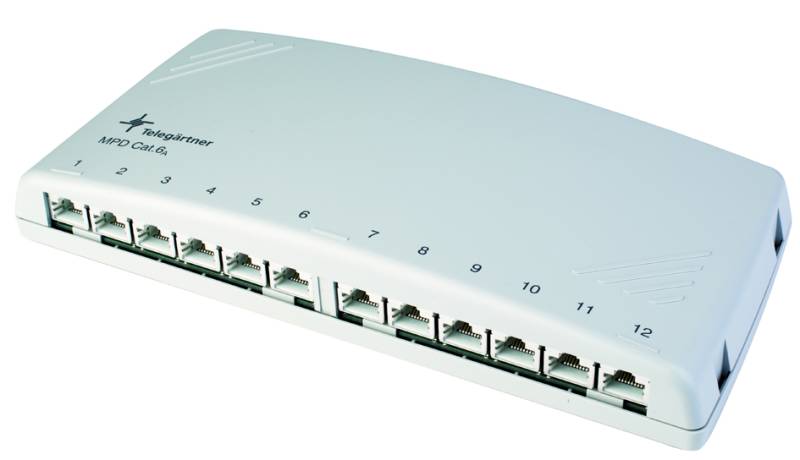 Telegärtner Modular Patch Verteiler Kat.6A, 12 x RJ45 von Telegärtner