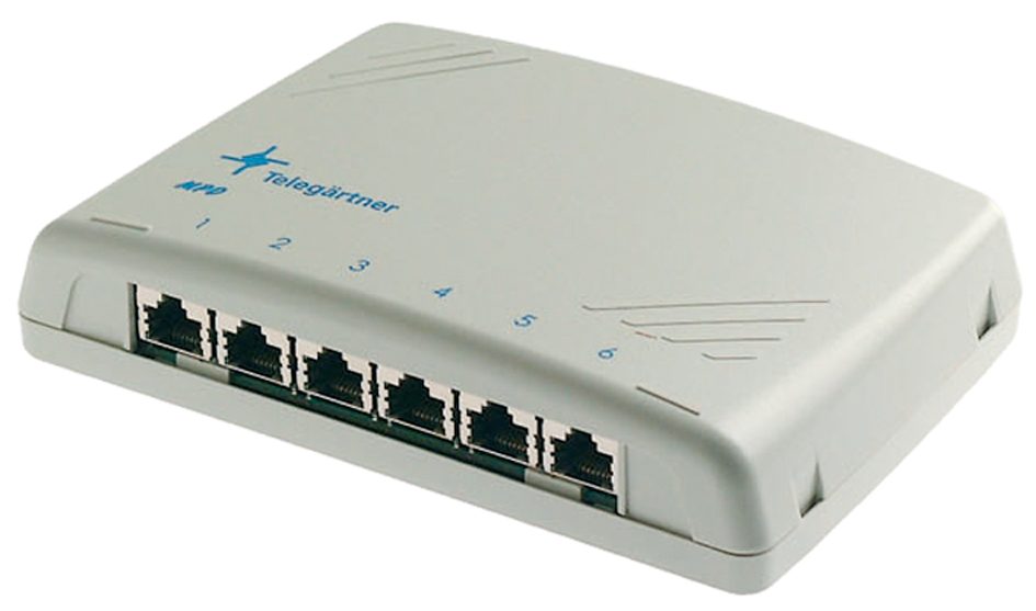 Telegärtner Modular Patch Verteiler Kat.6A (tief), 6 x RJ45 von Telegärtner