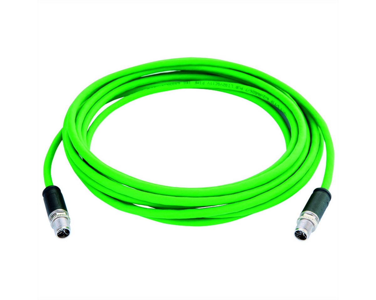Telegärtner STX M12x1-M12x1 VL X-kod. Cat.6A LAN-Kabel, M12-X Männlich (Stecker), M12-X Männlich (Stecker) (500.0 cm), CP01CP01B-SFTP2607C7-1PUR-A0500 von Telegärtner