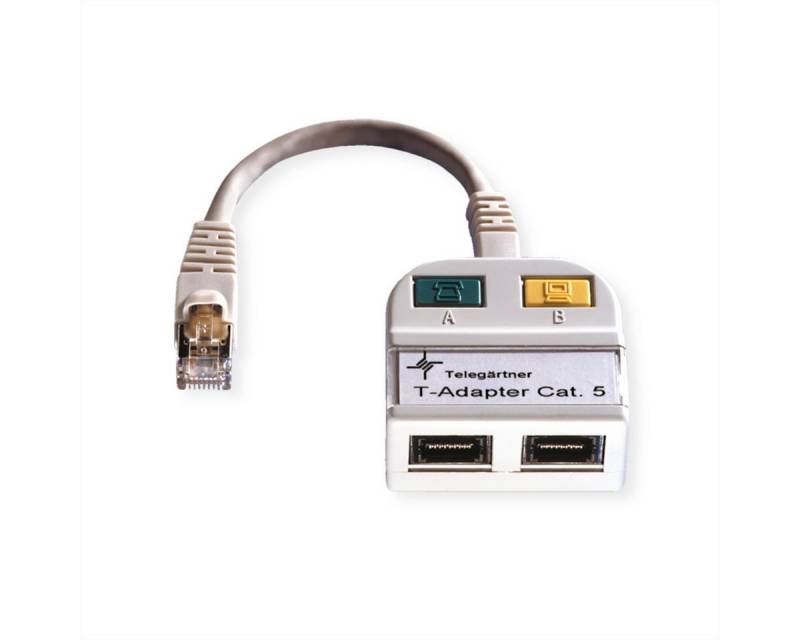 Telegärtner T-Adapter, Ausgang auf 10Base-T/ISDN Netzwerk-Panel von Telegärtner