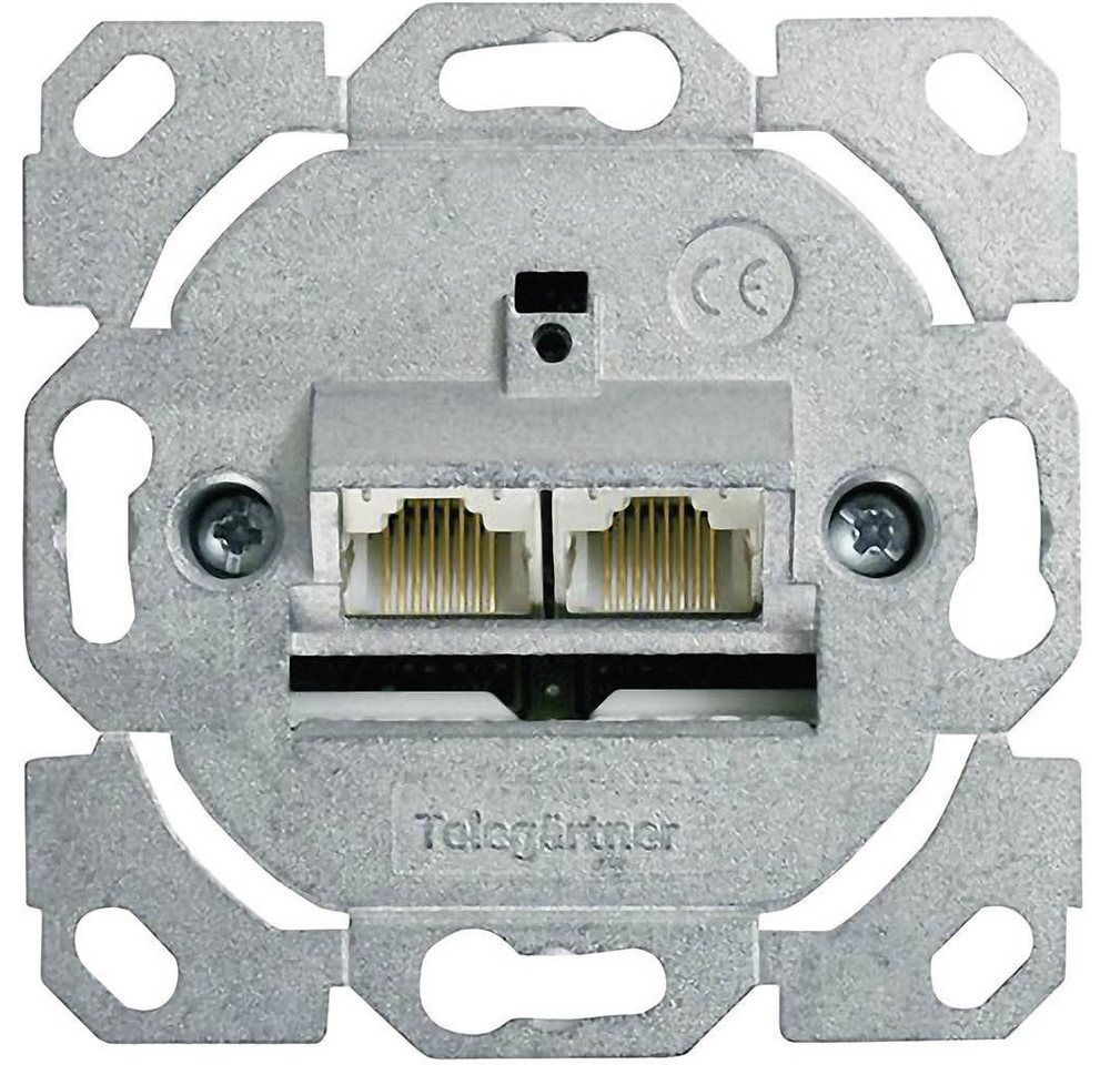 Telegärtner Telegartner AMJ45 2-fach Cat.6 ohne Platte Netzwerk-Adapter, Kompakt von Telegärtner