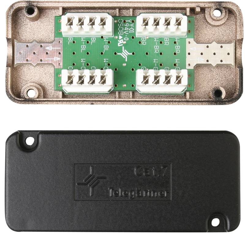 Telegärtner Verbindungsmodul Kat.7A(tief), mit Adapter von Telegärtner