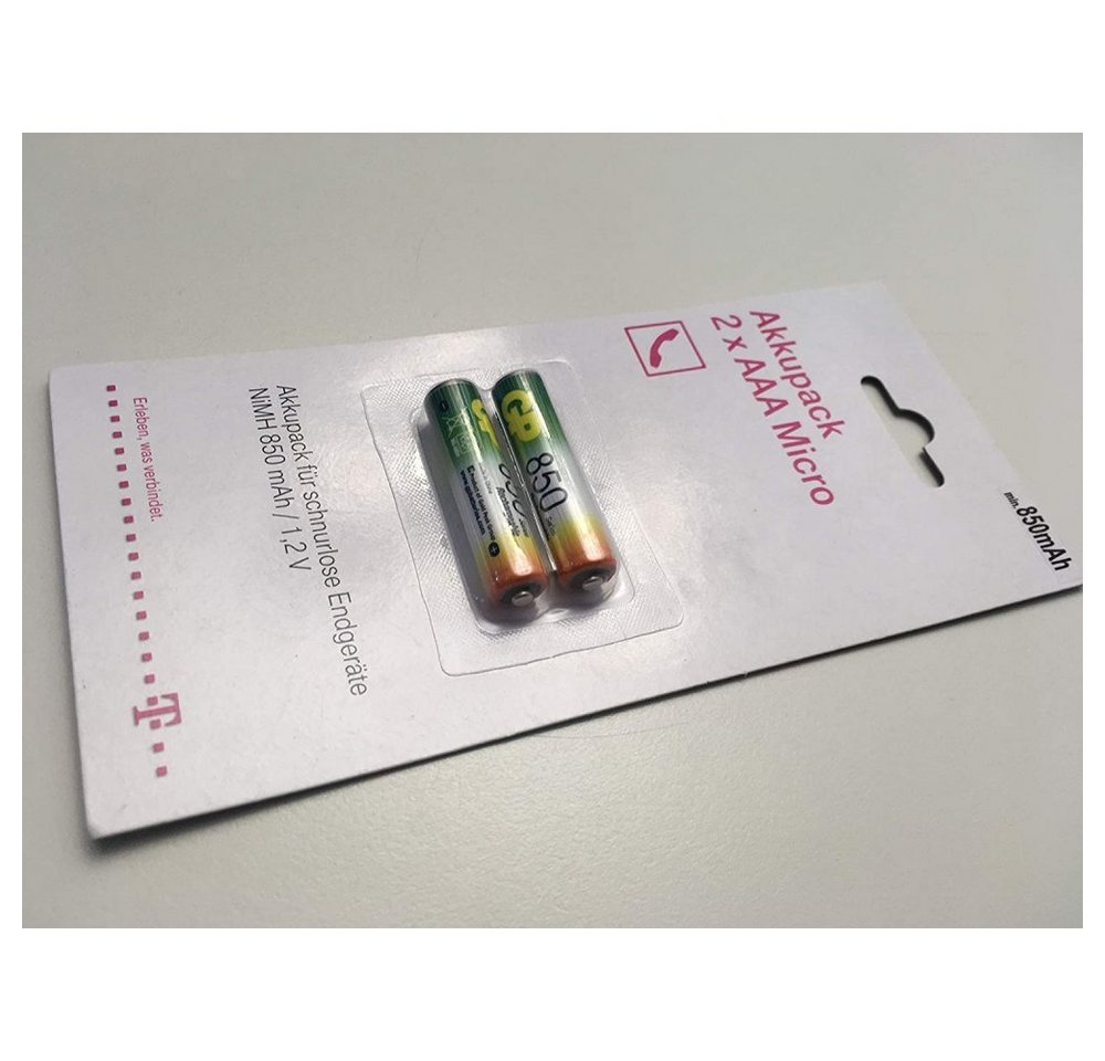 Telekom 1,2V/850mAh - Telefon Akku für Telefone - 2er-Blister - wiederaufladbare Batterien Batterie Telekom 1,2V/850mAh - Telefon Akku für Telefone - 2er-Blister - wiederaufladbare Batterien Batterie von Telekom