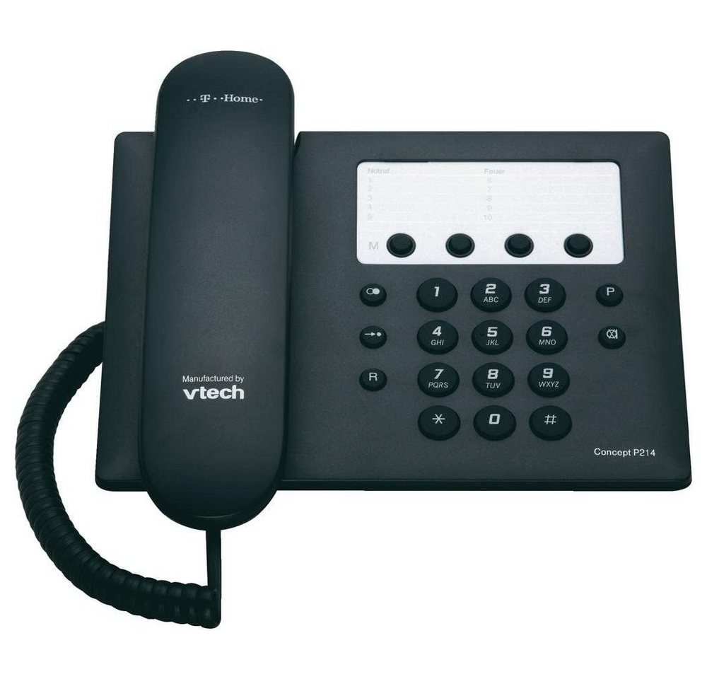 Telekom Concept P 214 - Telefon - schwarz Kabelgebundenes Telefon Telekom Concept P 214 - Telefon - schwarz Kabelgebundenes Telefon von Telekom