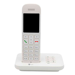 Telekom Sinus A12 Schnurloses Telefon mit Anrufbeantworter weiß von Telekom