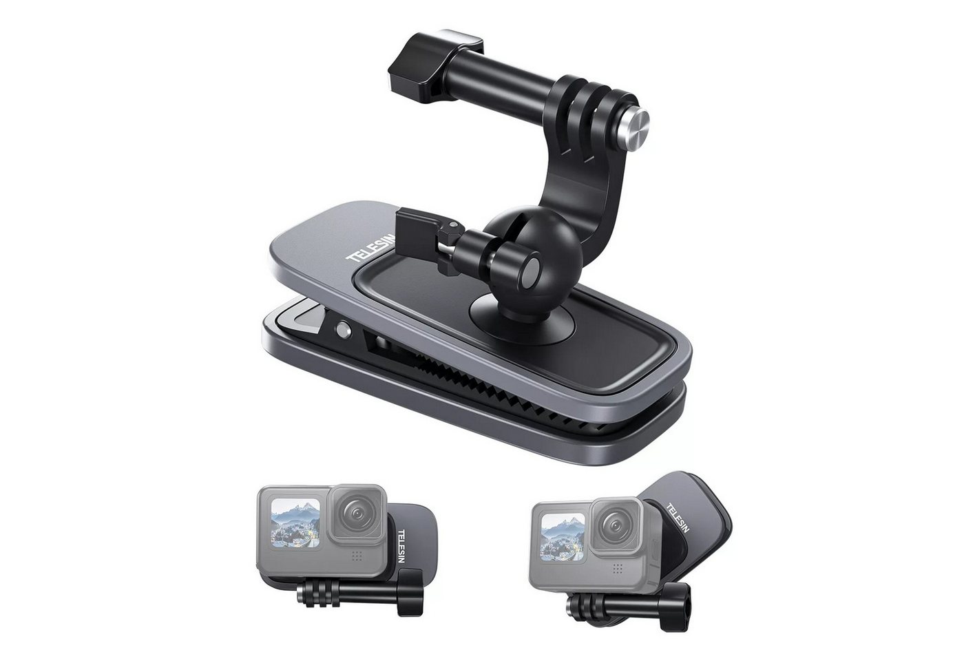 Telesin 360 Rotation Rucksack Klammer Klemmhalterung für GoPro Hero12 11 10 9 Action Cam-Halterung Telesin 360 Rotation Rucksack Klammer Klemmhalterung für GoPro Hero12 11 10 9 Action Cam-Halterung von Telesin
