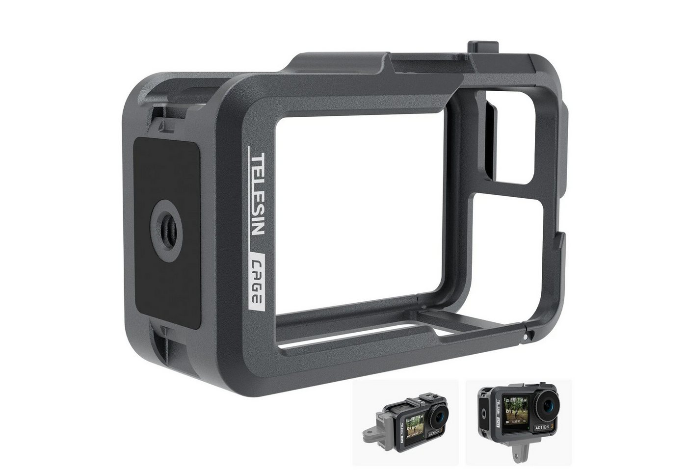 Telesin Kamera-Hülle Für DJI Action 4 Action 3 Käfig Combo Aluminium legierung Expansion Telesin Kamera-Hülle Für DJI Action 4 Action 3 Käfig Combo Aluminium legierung Expansion von Telesin