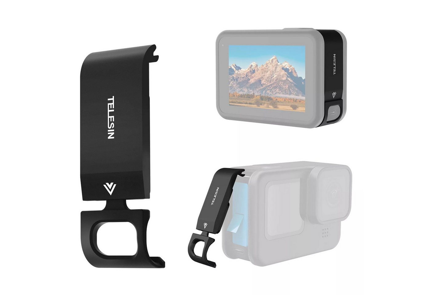 Telesin Metalle Batteriefachdeckel für GoPro Hero 12 11 10 9 Offenes Port Zubehör Drohne Telesin Metalle Batteriefachdeckel für GoPro Hero 12 11 10 9 Offenes Port Zubehör Drohne von Telesin