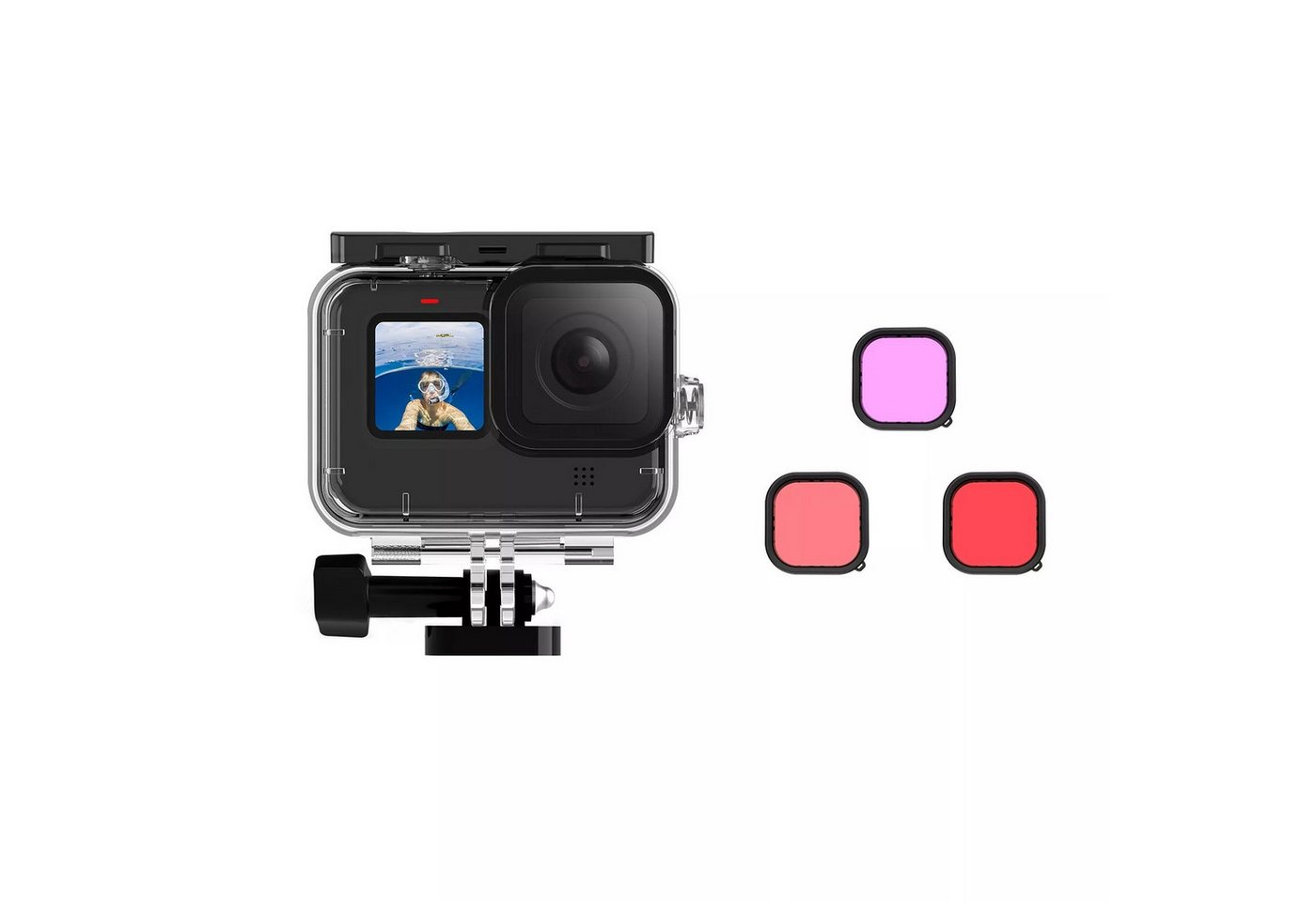 Telesin Wasserdicht Schutzhülle für GoPro Hero 12 11 10 9 mit 3 Objektivfilter Schutzfilter Telesin Wasserdicht Schutzhülle für GoPro Hero 12 11 10 9 mit 3 Objektivfilter Schutzfilter von Telesin