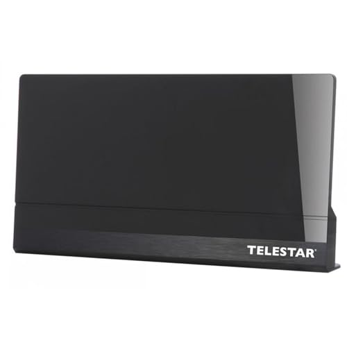 TELESTAR Antenna 9 LTE aktive DVB-T2 HD Antenne (Indoor & Camping, Innenantenne, Full HD, DVB-T/UKW/DAB+, LTE Filter, Verstärkung bis zu 45 dB) schwarz von Telestar