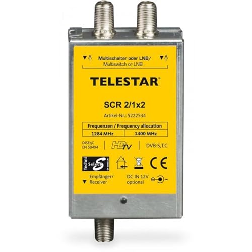 TELESTAR SCR 2/1x2 Einkabellösung zur Versorgung eines Twin-Receivers oder 2 Single Receiver über eine Leitung von Telestar