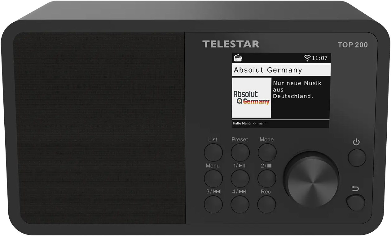 TOP 200 Internetradio schwarz TOP 200 Internetradio schwarz von Telestar