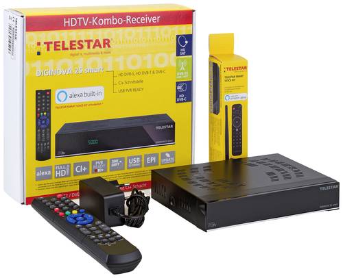Telestar DIGINOVA 25smart+SMART VOICE KIT DVB-S & DVB-C Kombo-Receiver Aufnahmefunktion, Ethernet-An Telestar DIGINOVA 25smart+SMART VOICE KIT DVB-S & DVB-C Kombo-Receiver Aufnahmefunktion, Ethernet-An von Telestar