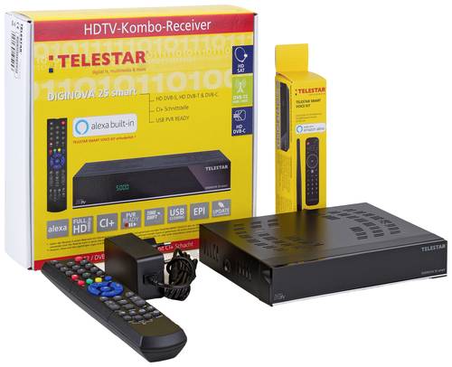 Telestar DIGINOVA 25smart+SMART VOICE KIT DVB-S & DVB-C Kombo-Receiver Aufnahmefunktion, Ethernet-An von Telestar