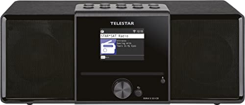 Telestar DIRA S 32i CD - Internetradio/DAB+ Digitalradio (Stereo, UKW/DAB/DAB+, CD Player, WLAN, LAN, Bluetooth, Streaming (Amazon Music, Napster UVM.), USB Recording, DSP Sound) schwarz von Telestar