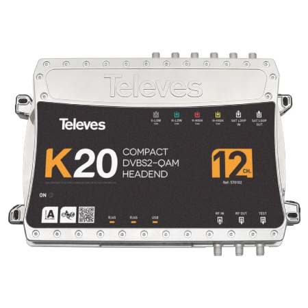 K20-12 - Kompaktkopfstelle 12 Tr. DVB-S2 in QAM K20-12 K20-12 - Kompaktkopfstelle 12 Tr. DVB-S2 in QAM K20-12 von Televes