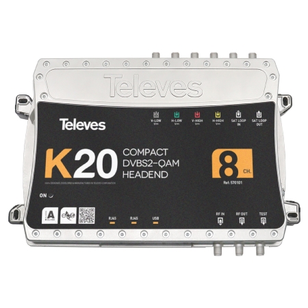 K20-8  - Kompaktkopfstelle 8 Tr. DVB-S2 in QAM K20-8 von Televes