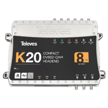 K20-8 - Kompaktkopfstelle 8 Tr. DVB-S2 in QAM K20-8 K20-8 - Kompaktkopfstelle 8 Tr. DVB-S2 in QAM K20-8 von Televes