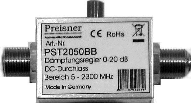 Preisner PST2050BB F F Silber Kabelschnittstellen-/adapter (PST2050BB) von Televes