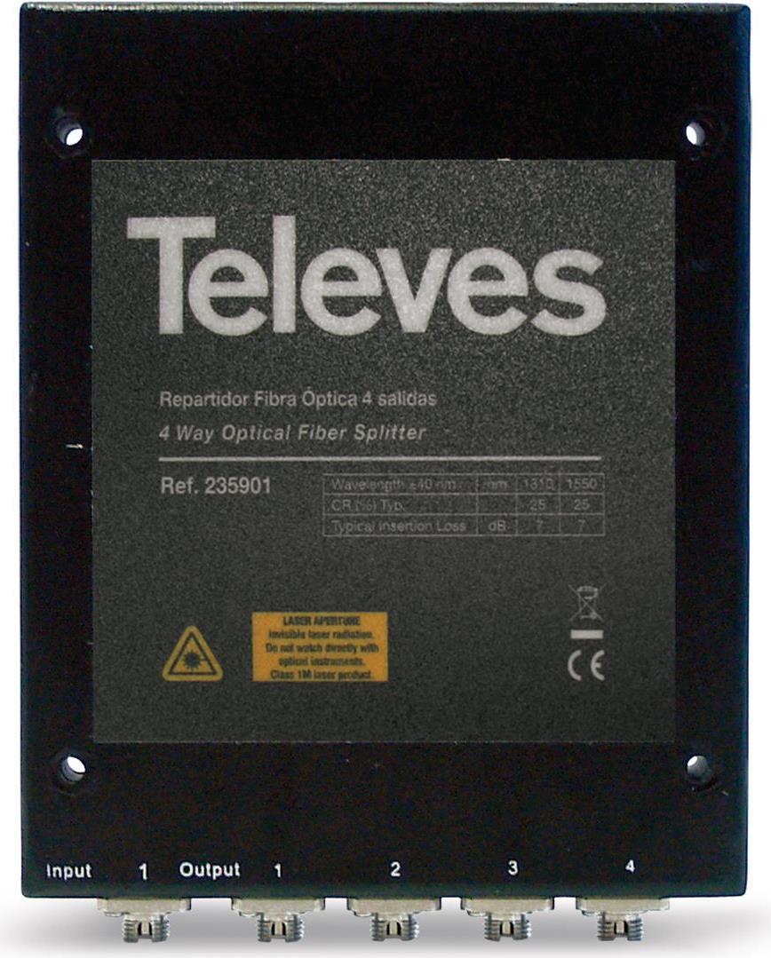 TELEVES OVT4N Optischer Verteiler 4 - Ausgänge (235901) von Televes