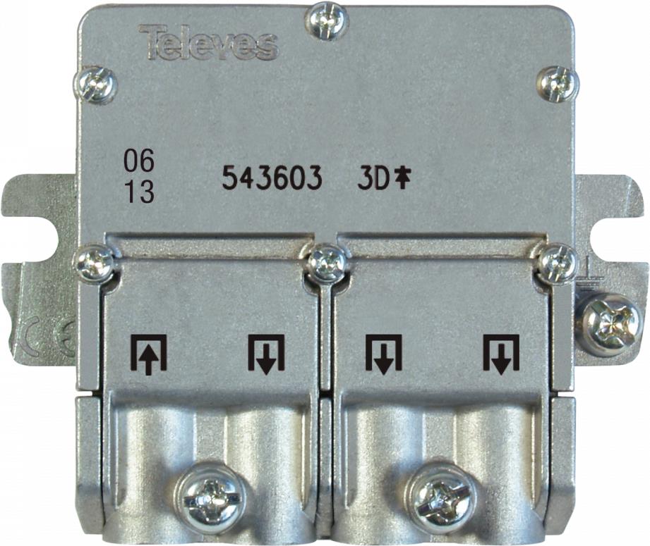 Televes 543603 Kabelspalter oder -kombinator Kabelsplitter Edelstahl (EFV3N) von Televes