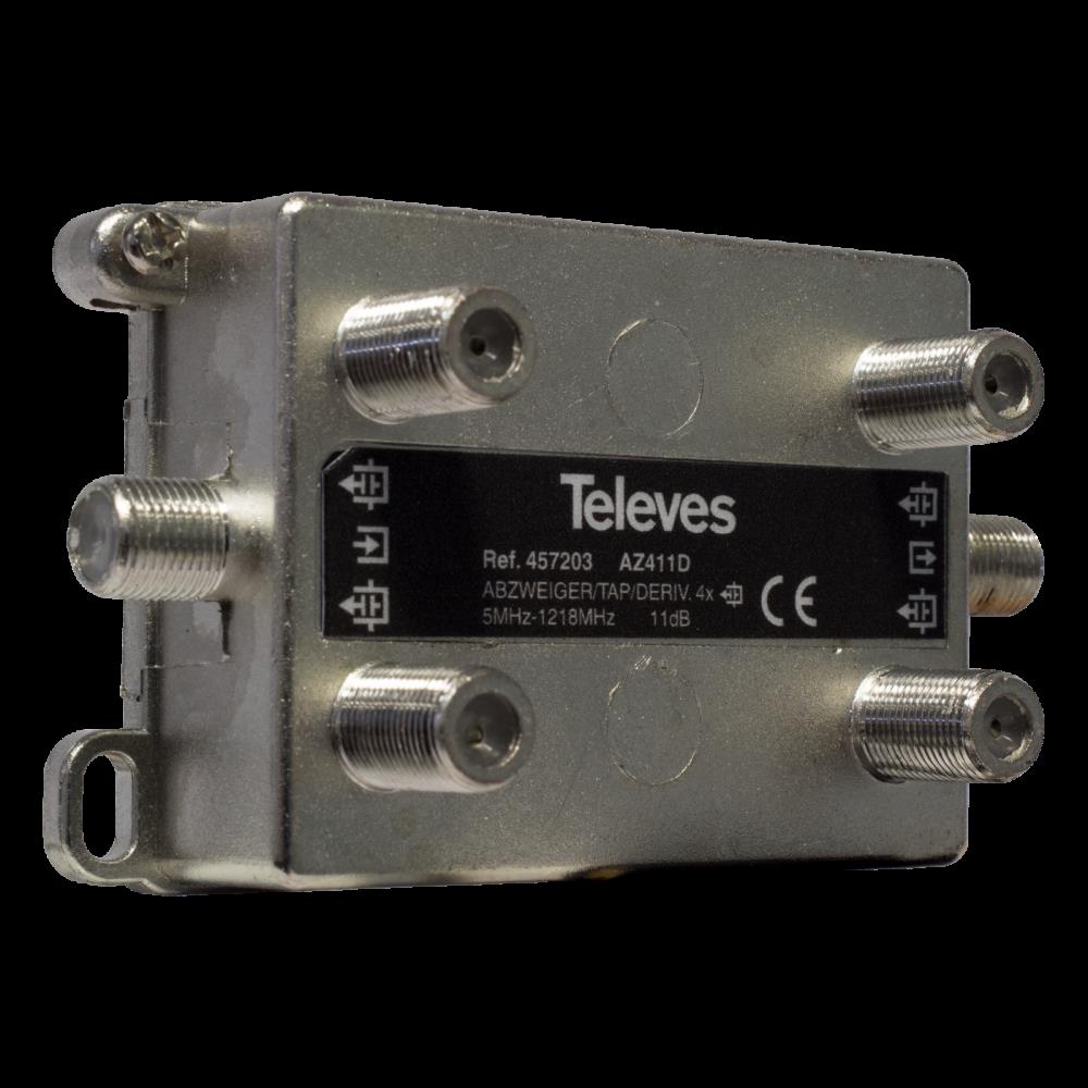 Televes AZ411D Satblock-Verteilung 2 Eingänge 4 Ausgänge (AZ411D) von Televes